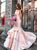 Sweep Train Pink Evening Dresses