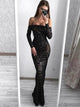 long sleeves sequins evening dresses
