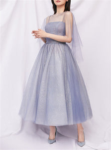 Sleeveless Blue Evening Dresses