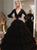 Sweep Train Black Evening Dresses