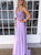 A Line  Spaghetti Straps Chiffon Prom Dresses