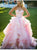 Sweetheart A Line Ruffles Pink Prom Dresses with Beading Belt