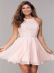 Sweep Train Pleats Pink Homecoming Dresses