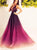 Sweep Train Purple Evening Dresses