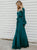 Sweep Train Green Evening Dresses