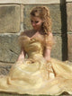 Yellow Organza Off The Shoulder Ball Gown Prom Dresses LBQ1413
