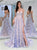 A Line Lace Prom Dresses with Appliques