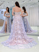 Sweep Train Sleeveless Purple Prom Dresses