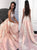 A Line Scoop Chiffon Appliques Open Back Pink Prom Dresses