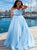 A Line Tulle Sweetheart Prom Dresses