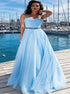 A Line Tulle Sweetheart Prom Dress With Beadings LBQ2414