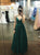 Sweep Train Green Evening Dresses