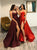 Sweep Train Red Evening Dresses