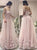 Sweep Train Pink Evening Dresses