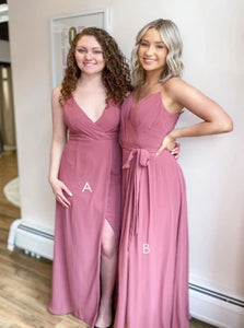 Sweep Train Pink Evening Dresses