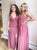 Sweep Train Pink Evening Dresses