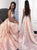 Sweep Train Pink Open Back Evening Dresses