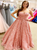 Sweep Train Pink Evening Dresses