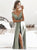 Sweep Train Green Evening Dresses
