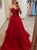 Sweep Train Red Evening Dresses