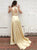 Two Piece A Line High Neck Open Back Sweep Train Prom Dresses with Beadings