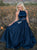 A Line Satin Two Pieces Prom Dresses With Pockets 