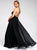 Sweep Train Black Evening Dresses