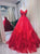 Sweep Train Red Evening Dresses