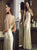 Sweep Train Golden Evening Dresses