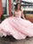 Two Piece Off The Shoulder Floor Length Tulle Prom Dress With Appliques LBQ1613