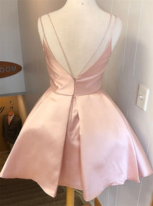 Above Knee A Line Open Back Homecoming Dresses