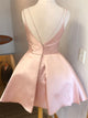 Above Knee A Line Open Back Homecoming Dresses