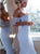 Blue Mermaid Lace Off the Shoulder Prom Dress LBQ2084