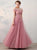 A Line Off the Shoulder Appliques Tulle Prom Dresses 
