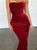 Red Velvet Sweetheart Mermaid Prom Dresses 