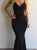 Black Criss Cross Mermaid Prom Dresses 