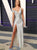 Sparkly One Shoulder Sliver Sequin High Side Slit Prom Dresses 