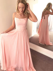 Sweep Train Pink Evening Dresses