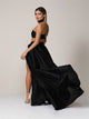 Black Halter Floor Length Prom Dresses