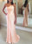 Peach One Shoulder Pleats Satin Prom Dresses 