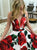Sweep Train Red Evening Dresses