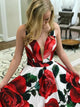 Sweep Train Red Evening Dresses