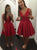 Above Knee A Line Red Homecoming Dresses