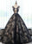 Chic Black Lace A Line Appliques Tulle Prom Dresses