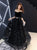 A Line Floor Length Appliques Prom Dresses