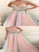 Sweep Train Pink Evening Dresses