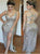Mermaid V Neck Criss Cross Sequins Prom Dresses