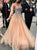 Beadings Champagne Evening Dresses