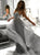 Spaghetti Straps V Neck Tulle Grey Long Prom Dresses With Sequins