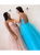 Blue Lace Up Evening Dresses